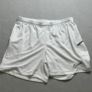 Nike Womens Athletic Shorts M White Dri-Fit Breathable Running Gym Athleisure
